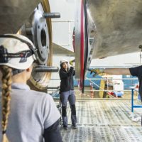 CNR, remontage de la roue de secours de la turbine à Logis-Neuf